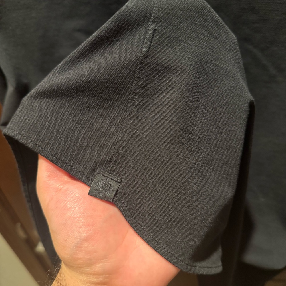 lululemon Men's Black Button-Front Dress Shirt